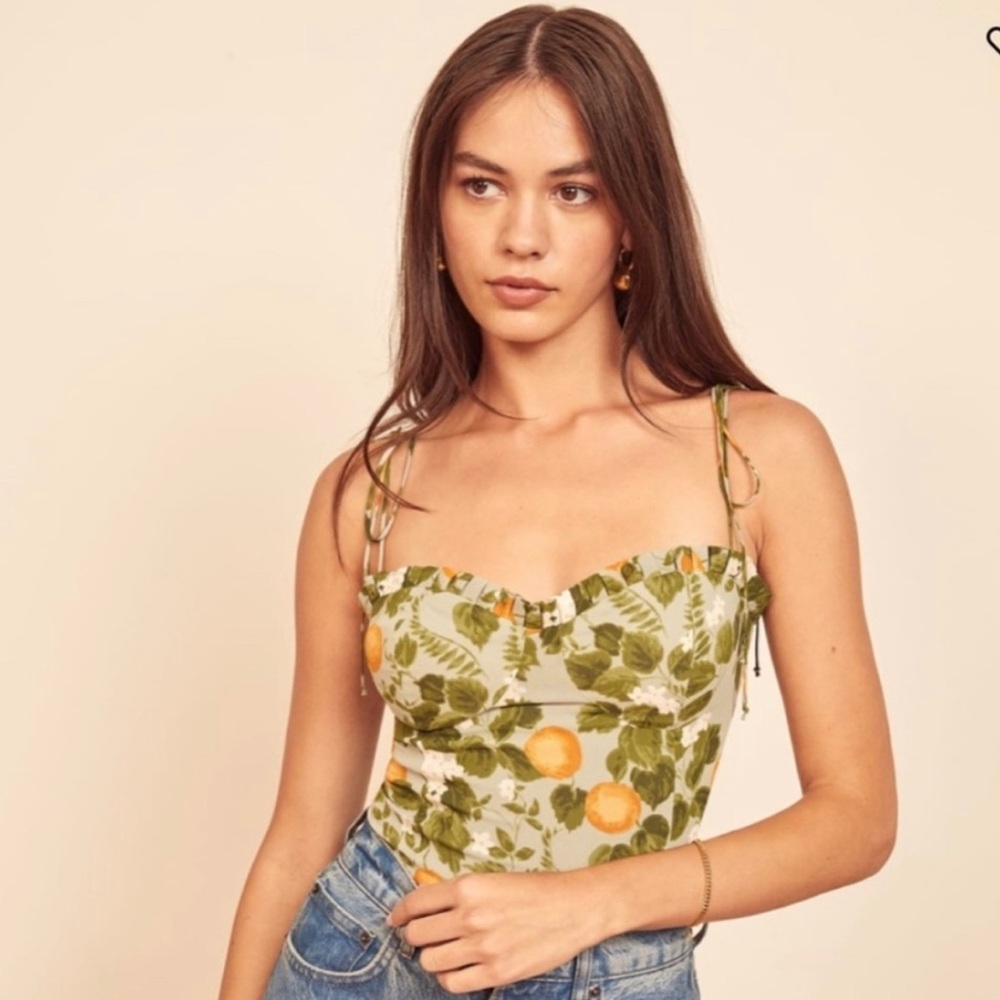 Reformation Novena Top in Orange Grove